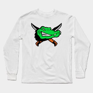 Alligator Face Swords Logo Long Sleeve T-Shirt